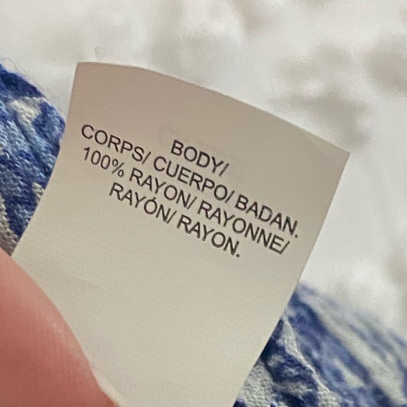 Lucky Brand royal blue paisley printed button up s - Picture 9 of 10